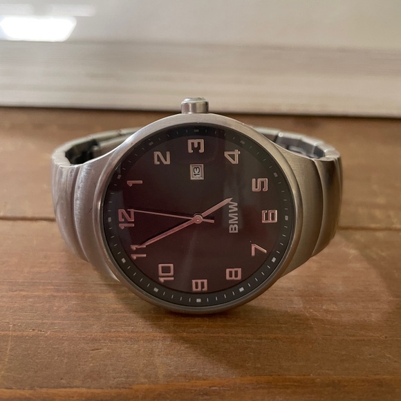 BMW Men's Silver Three-Hand Date Black Dial Stainless Steel Watch - Picture 2 of 7